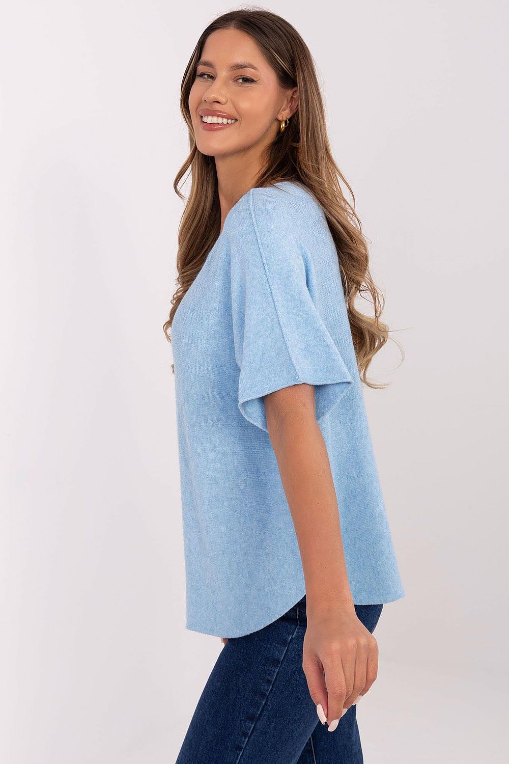 Rövidujjú pulóver model 209981 Italy Moda