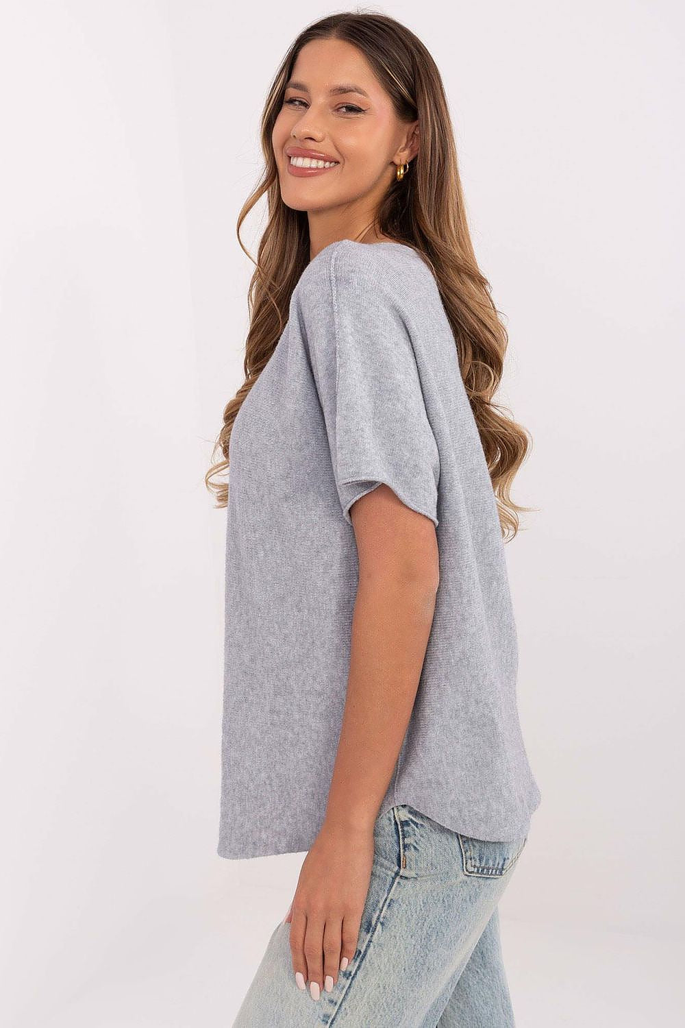 Rövidujjú pulóver model 209990 Italy Moda
